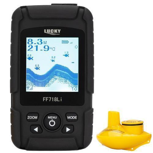 Ехолот для риболовлі Lucky FF718LiW бездротовий 1-о промінь огляд 90° локація 40 м ч/б