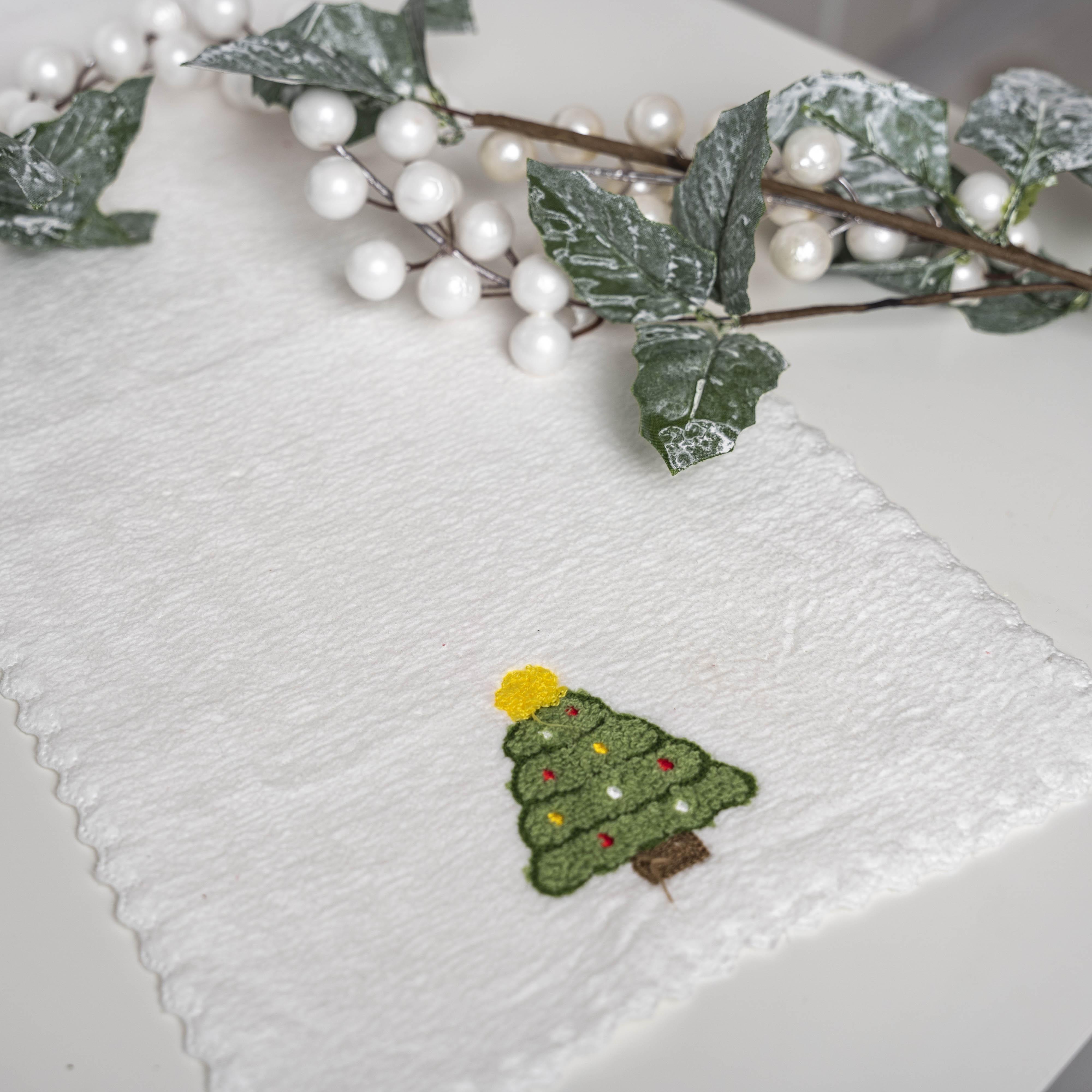 Рушник кухонний Новий рік 25x50 см Білий (88857)