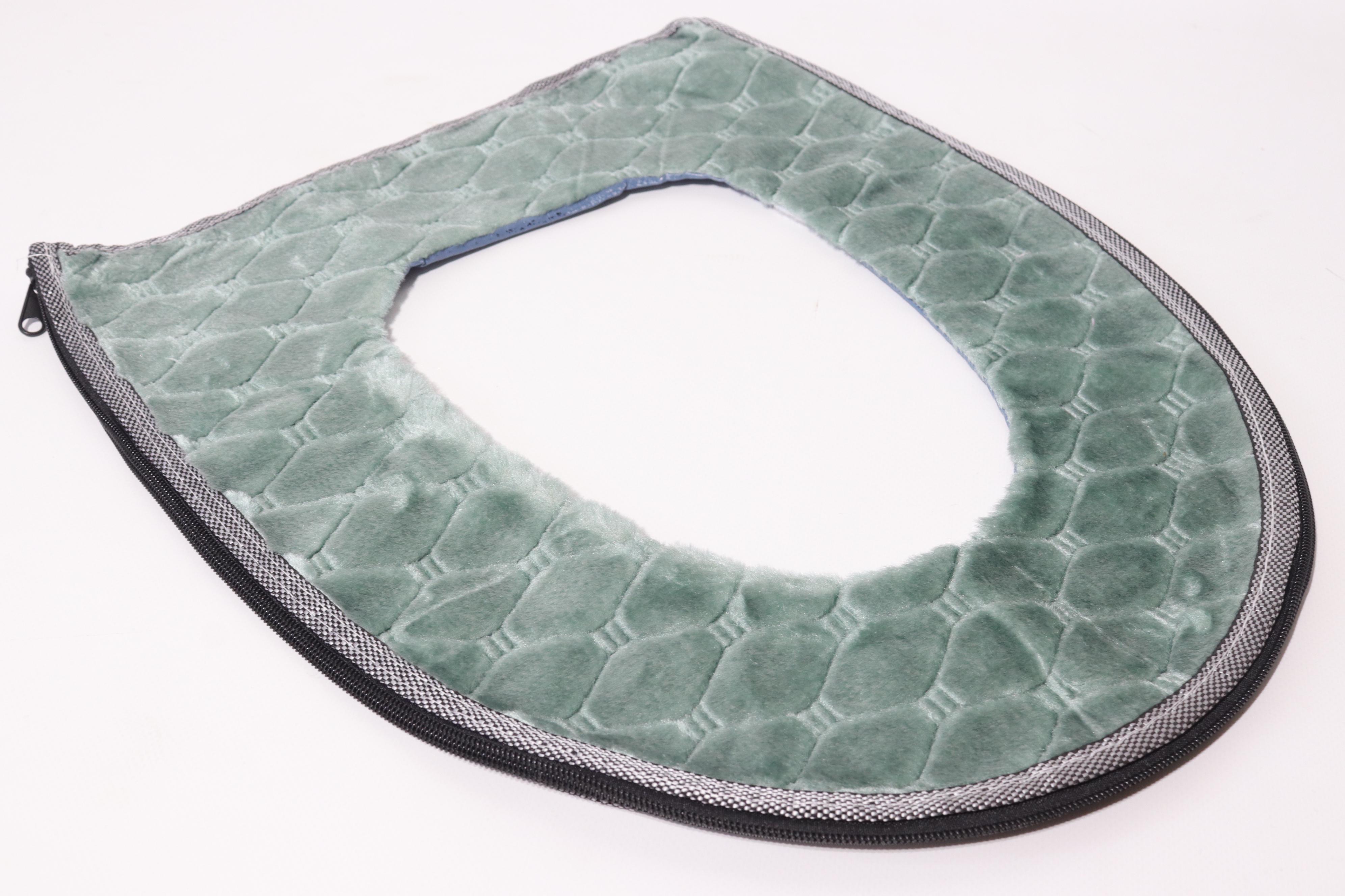 Накладка на ободок унитаза 0184 мягкая на молнии Зеленый (29017140)