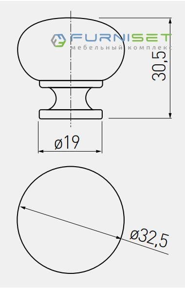 Меблева ручка кнопка GTV Bergamo Шампань GS-BERGA-1-90) - фото 4 Меблева ручка кнопка GTV Bergamo Шампань GS-BERGA-1-90) - фото 4