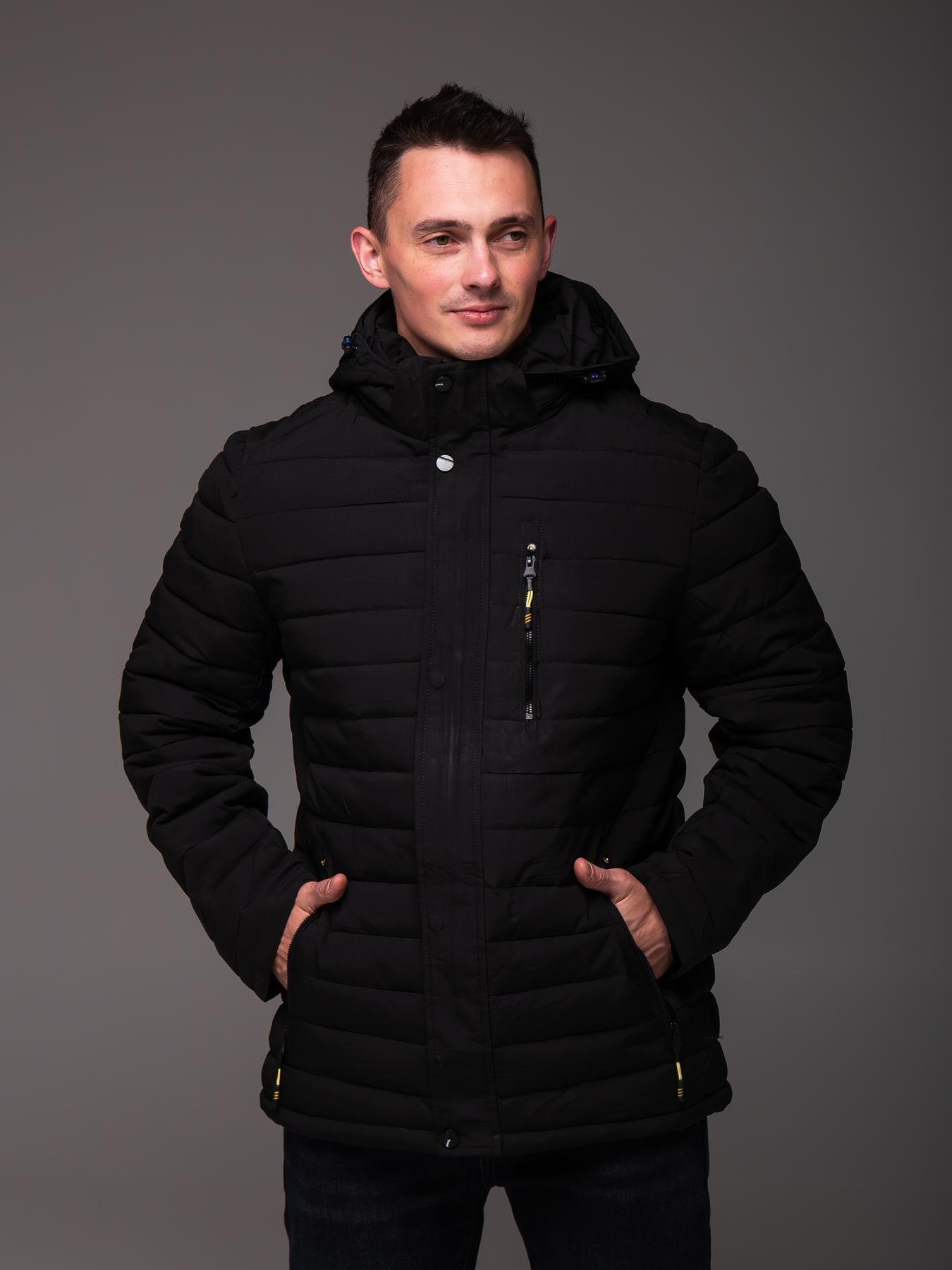 Куртка чоловіча зимова стьобана з термопідкладкою до -25°С L Чорний (2444/1)
