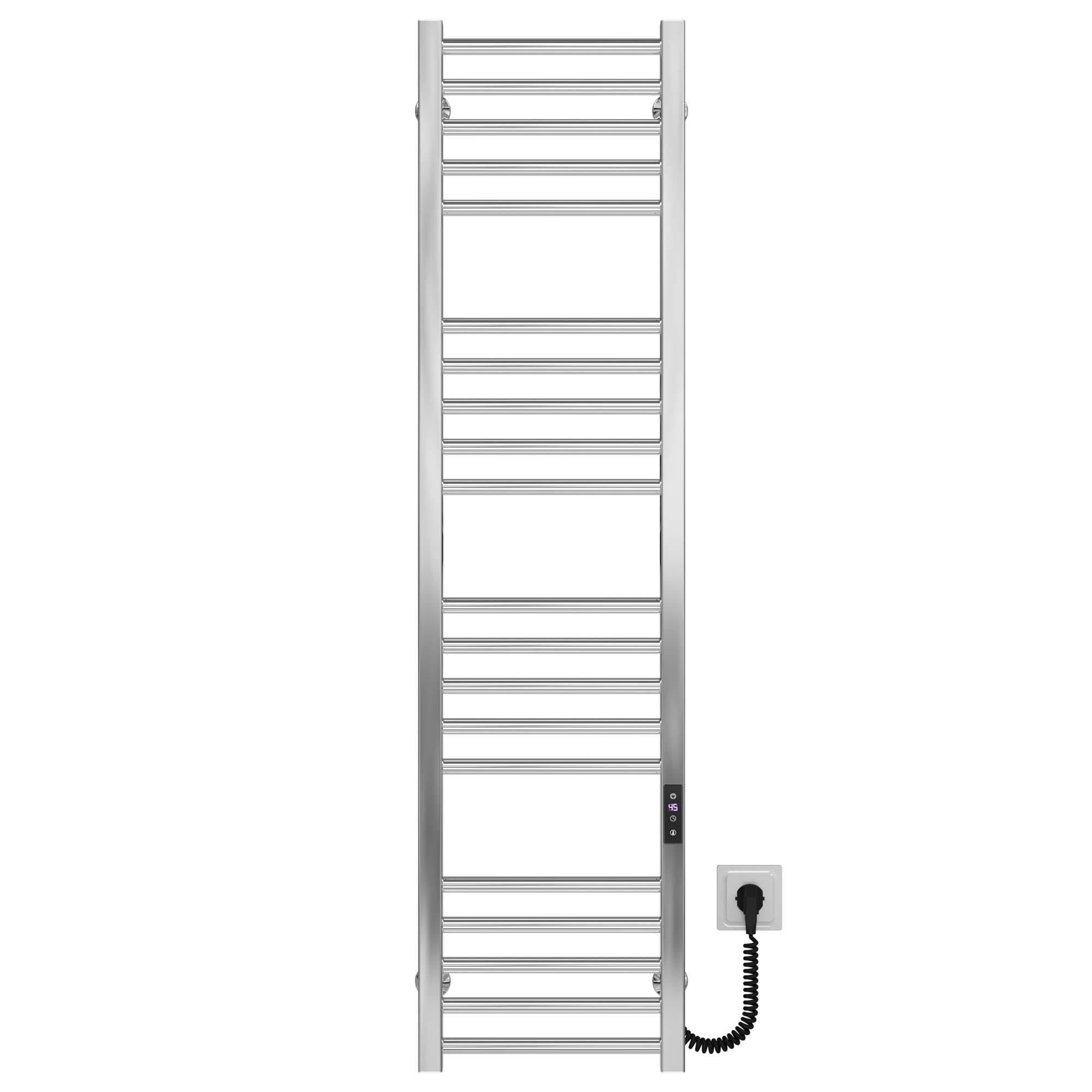 Полотенцесушитель электрический Deffi Lima П20 JD04 правое подключение нержавеющая сталь 400х1300 мм Хром (A.LI.130.40.20.E.C.R.2)
