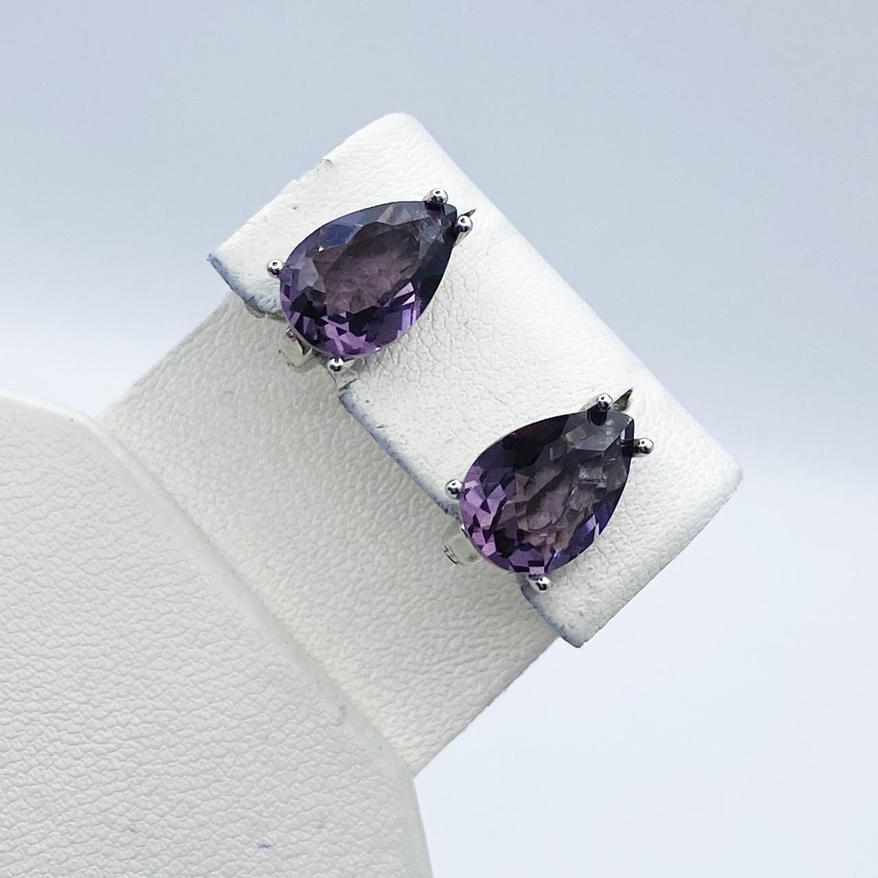 Серьги серебряные с аметистовым кварцем 2,84 г (2235020021)