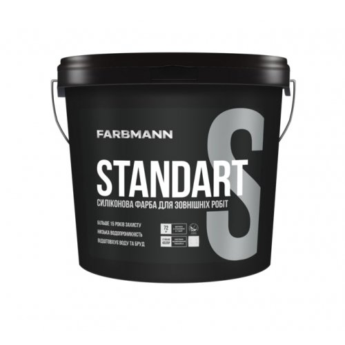 Фарба фасадна Farbmann Standart S силіконова В1 4,5 л Білий (26747630)