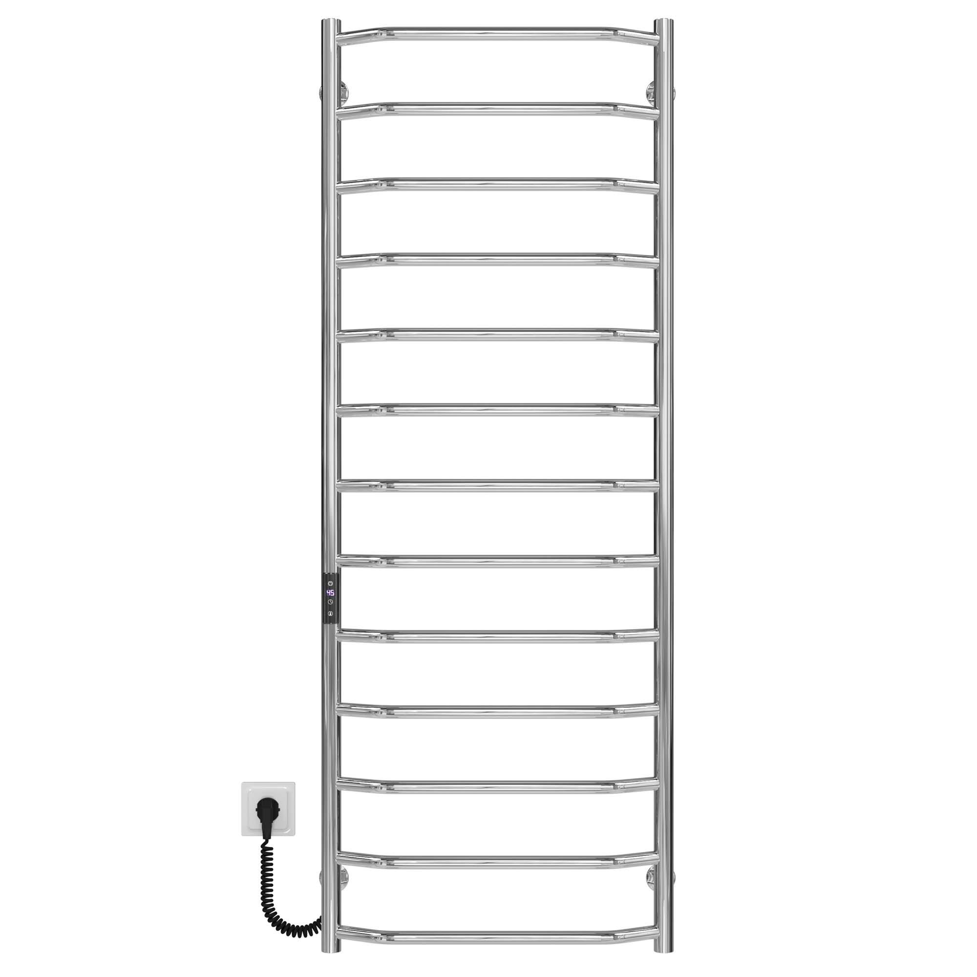 Рушникосушарка електрична Deffi Трапеція П13 JD03 ліве підключення нержавіюча сталь 500х1400 мм Хром (C.TR.140.50.13.E.C.L.1)