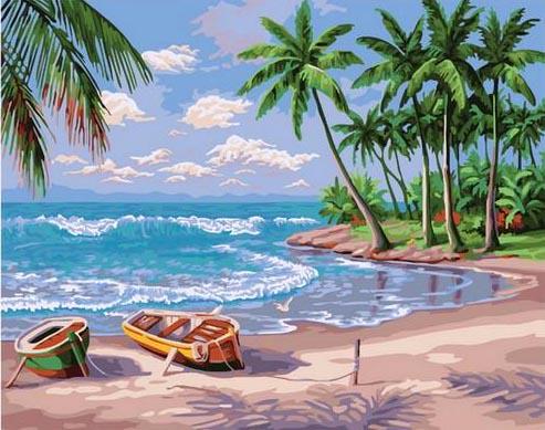 Набор для рисования по номерам ColorArt Побережье MSP300 с подрамником 40x50 см Набор для рисования по номерам ColorArt Побережье MSP300 с подрамником 40x50 см
