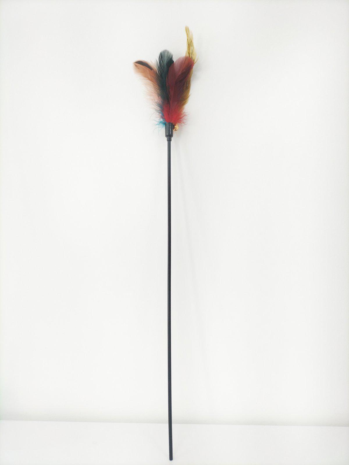 Игрушка для животных для кошек с перьями 65 см Разноцветная (ВД001)