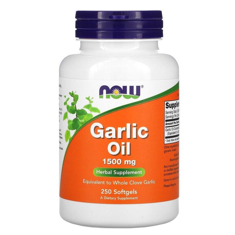 Натуральная добавка Now Foods Garlic Oil 1500 мг 250 капсул