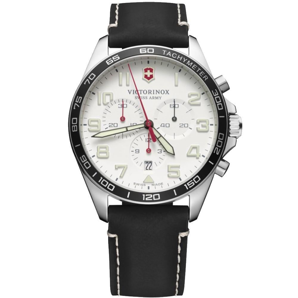 Наручний годинник чоловічий Victorinox Swiss Army Fieldforce Chrono кварцевий Silver (V241853)