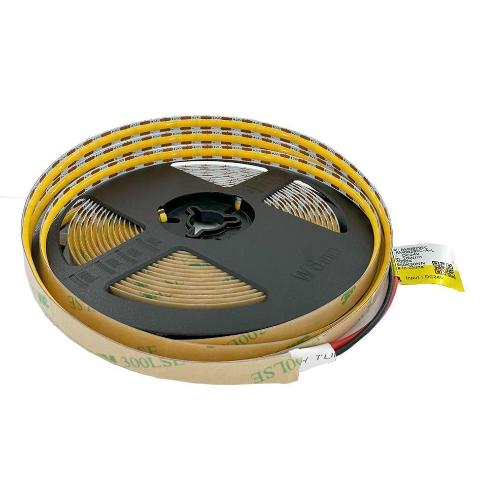 Светодиодная лента COB-600-IP20-NW-8-24 RM0829EC-A-L 5000K CRI90 (17091)