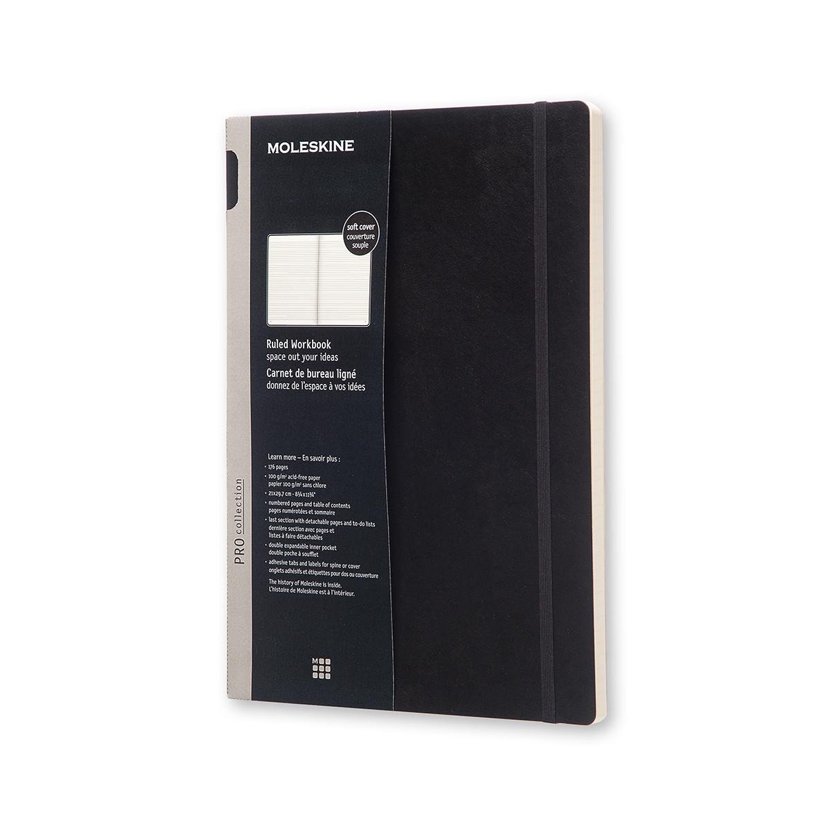Блокнот Moleskine Workbook а4 большой 21х29,7 см 176 страниц в линию мягкая обложка Черный (8051272891447)