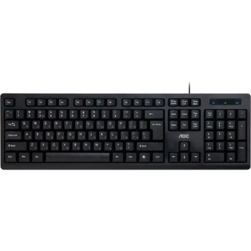 Клавіатура AOC KB100B USB UA Black (KB100B/97)