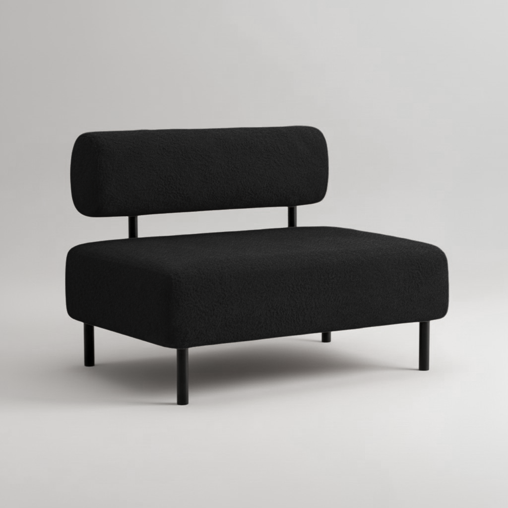 Диван компактний Tobi Sho Люмо 1000х540х750 мм букле Alpaca Чорний/99