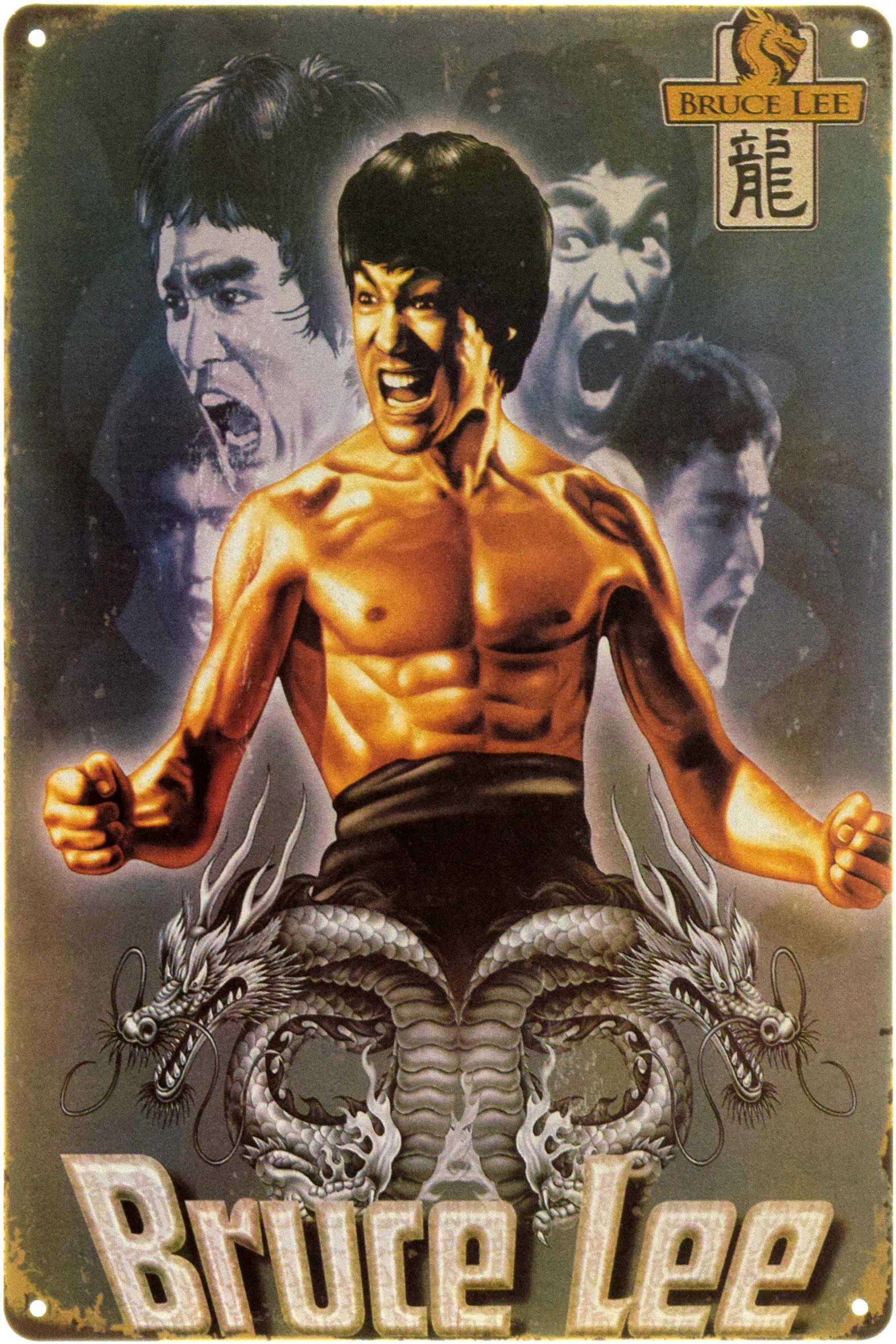 Табличка металлическая "Bruce Lee" 20x30 см (ms-104484) - фото 1 Табличка металлическая "Bruce Lee" 20x30 см (ms-104484) - фото 1