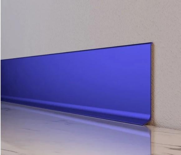 Плінтус алюмінієвий накладний 100х12х2700 мм фарбування в індивідуальний колір (21054353)