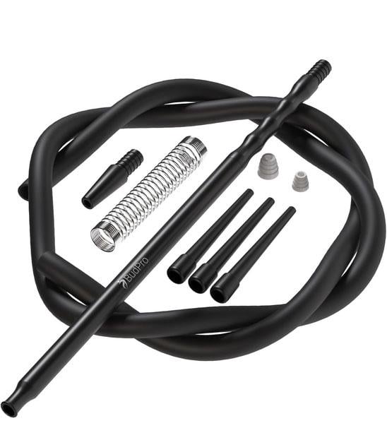 Шланг для кальяна BudPro силиконовый с алюминиевой ручкой и пружиной против перегиба 190 см (5024613) Шланг для кальяна BudPro силиконовый с алюминиевой ручкой и пружиной против перегиба 190 см (5024613)