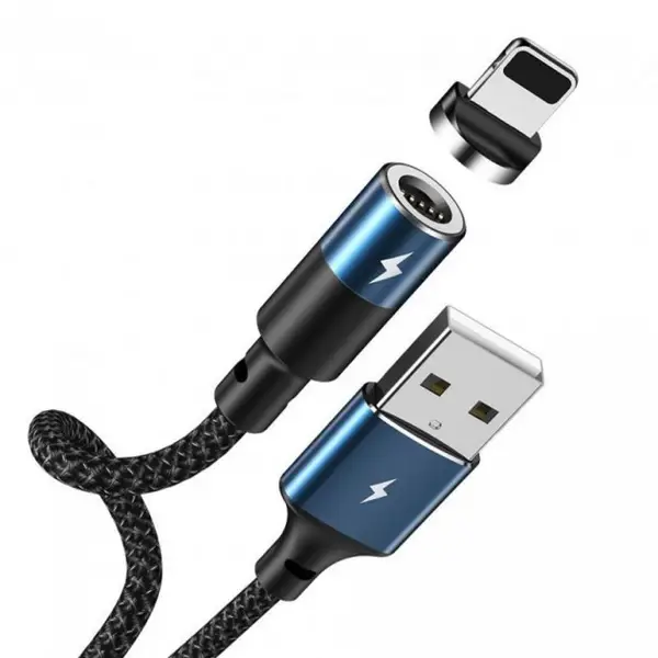 Кабель Remax RC-102i USB Lightning магнитный Zigie 1 м Синий (6954851232940) - фото 1