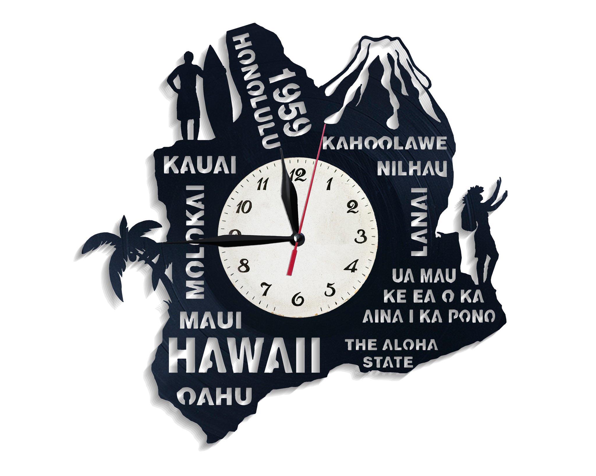 Часы настенные Гавайи 2664 из виниловой пластинки