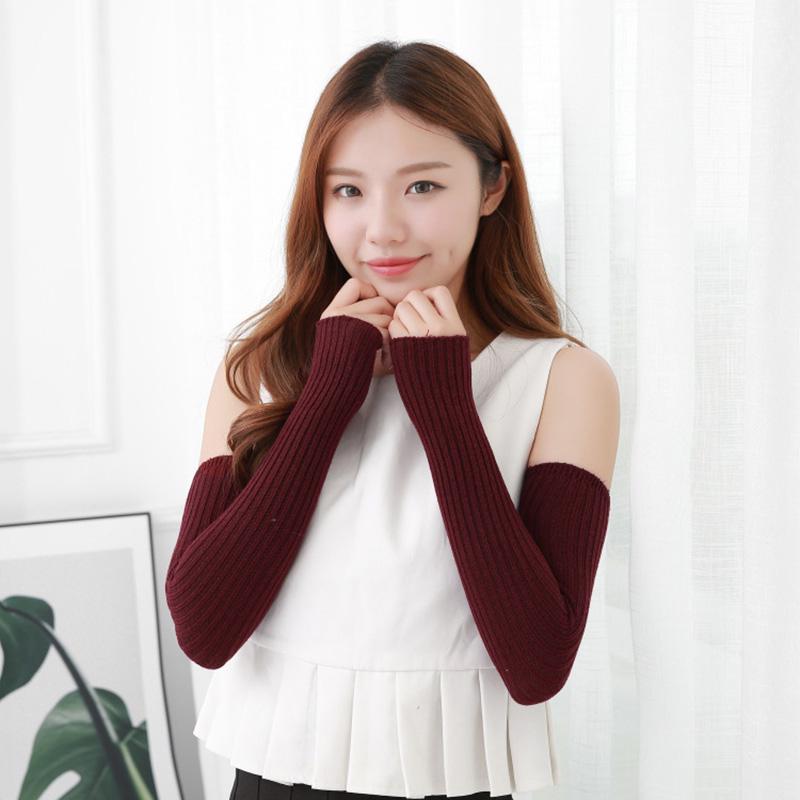 Мітенки довгі в рубчик One size Бордовий (1638) - фото 1 Мітенки довгі в рубчик One size Бордовий (1638) - фото 1