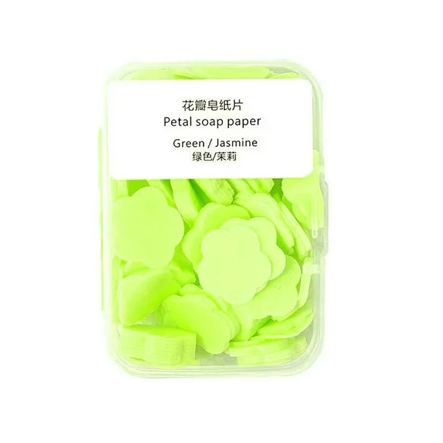 Мило паперове одноразове на основі крохмалю 100 пелюсток Зелений (0185) Мило паперове одноразове на основі крохмалю 100 пелюсток Зелений (0185)