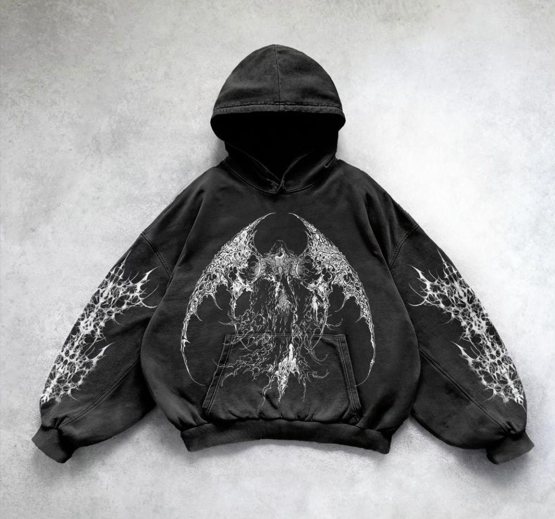 Худи женское с принтом Pin-000-2770 S Серый (2700265411)