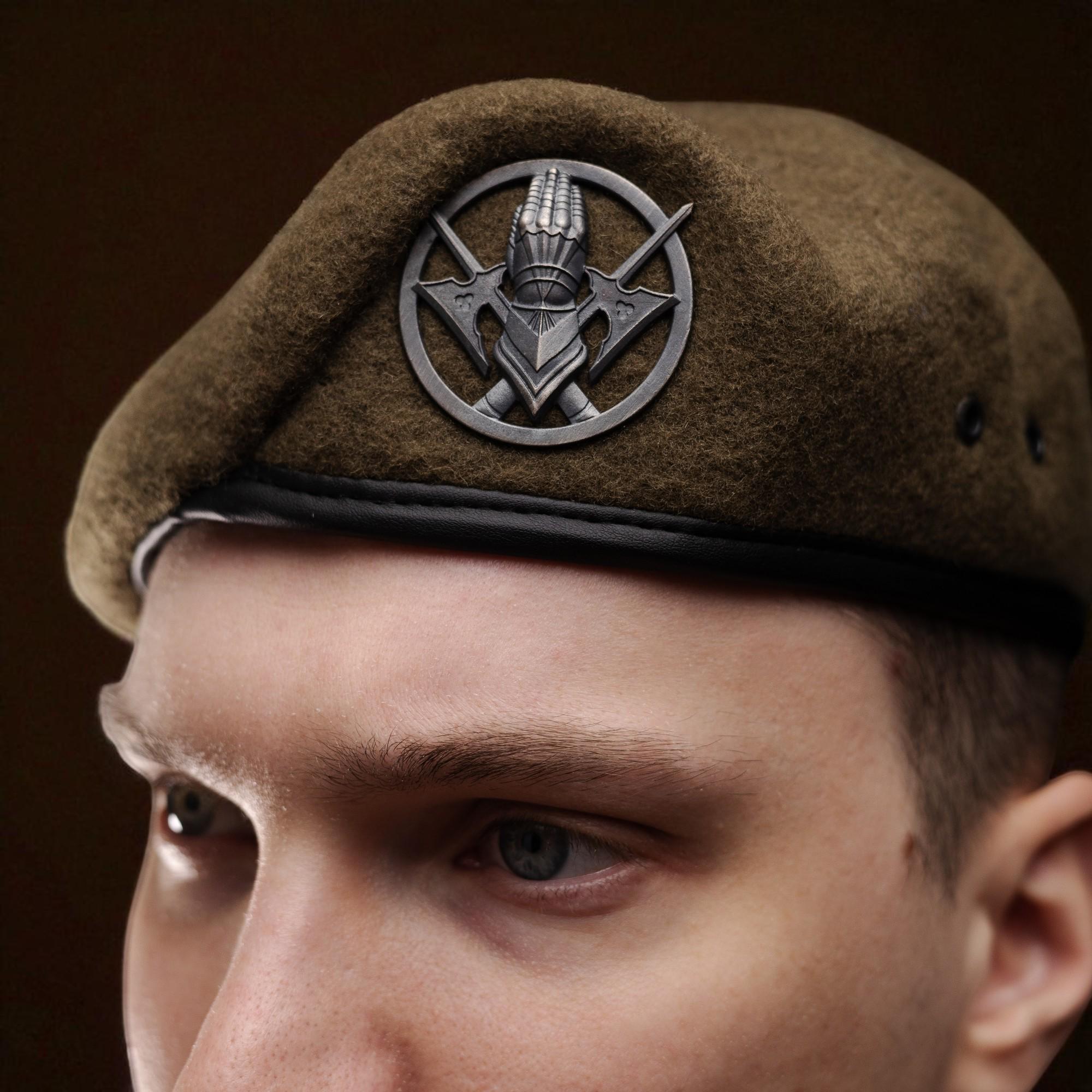 Берет 101 отдельной бригады охраны Генерального штаба ВСУ Капля XL/59-60 см (28957265) - фото 3 Берет 101 отдельной бригады охраны Генерального штаба ВСУ Капля XL/59-60 см (28957265) - фото 3