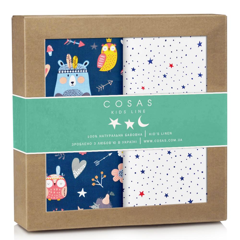 Набор пеленок Cosas Animals-Indi Blue Red Stars 80х100 см 2 шт. (4822052037904) Набор пеленок Cosas Animals-Indi Blue Red Stars 80х100 см 2 шт. (4822052037904)