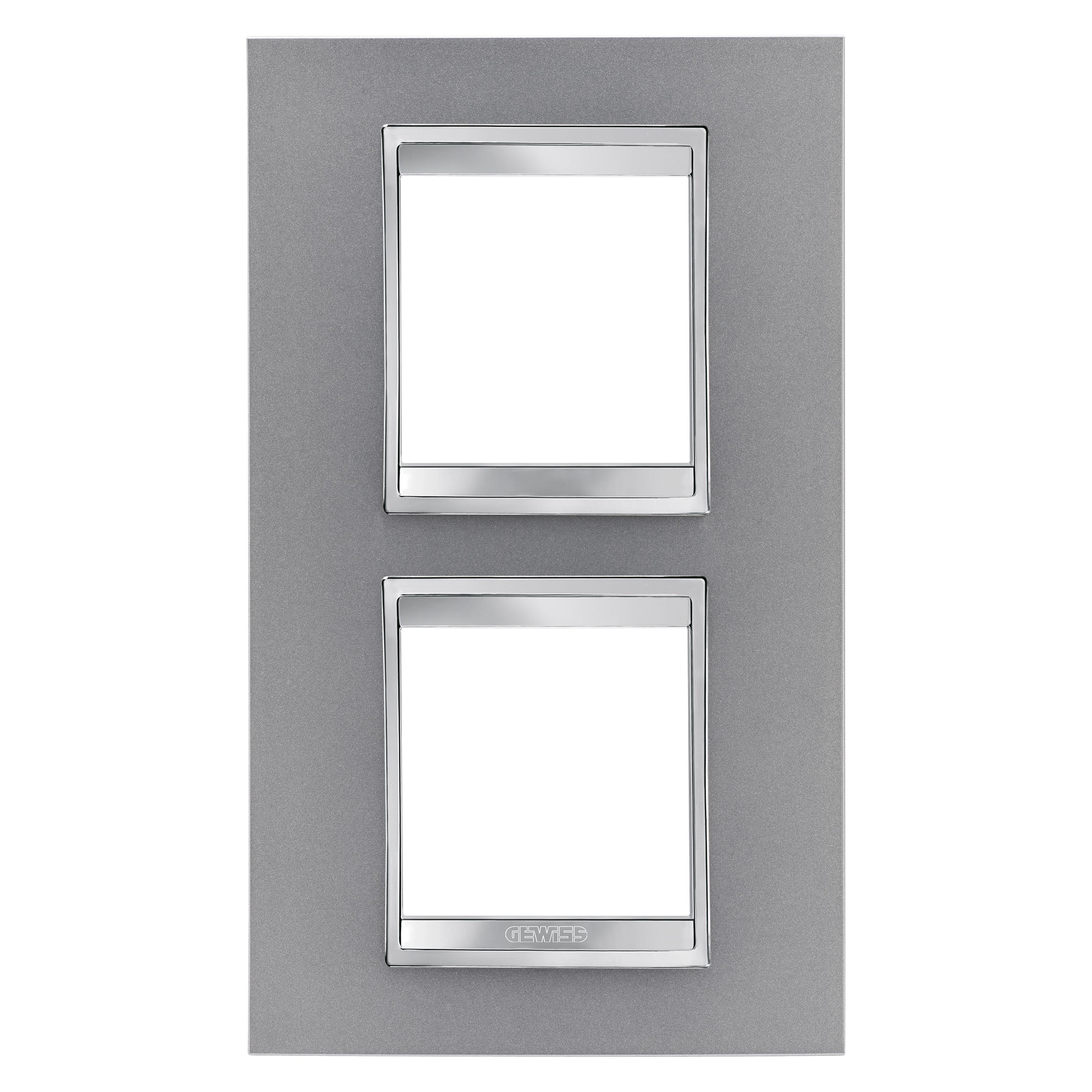 Рамка двухместная Gewiss Chorusmart LUX вертикальная технополимер Титан (GW16224VT)
