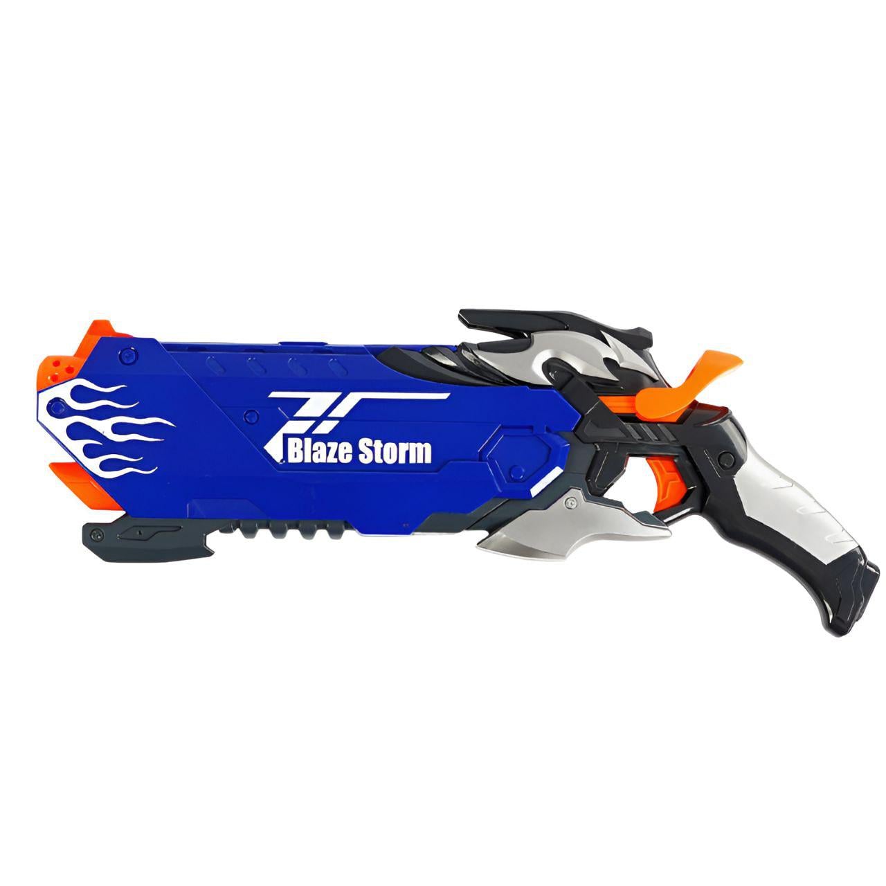 Пистолет ZC 7120 механический/12 мягких пуль/53 см Синий Пистолет ZC 7120 механический/12 мягких пуль/53 см Синий