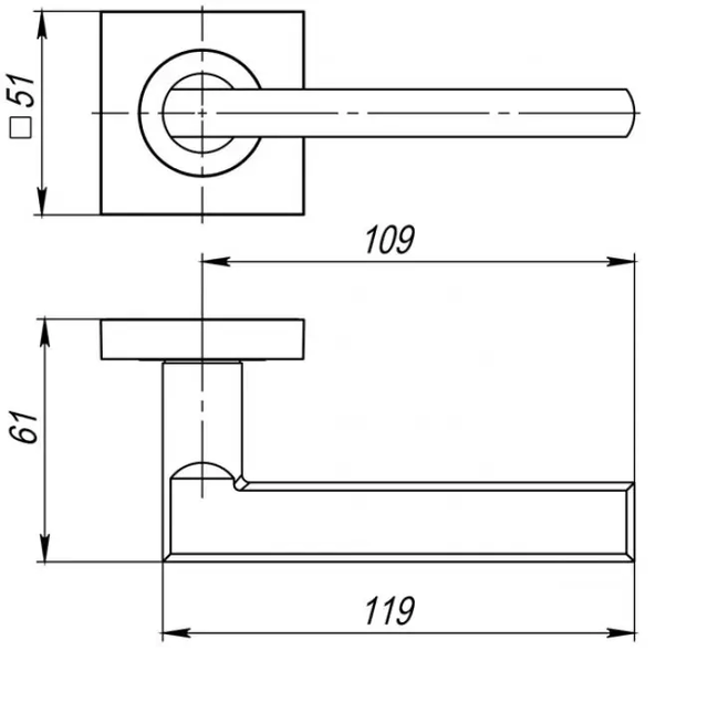 Ручка дверная AJAX POLO JK BL-24 Черный (POLO JK BL-24) - фото 2