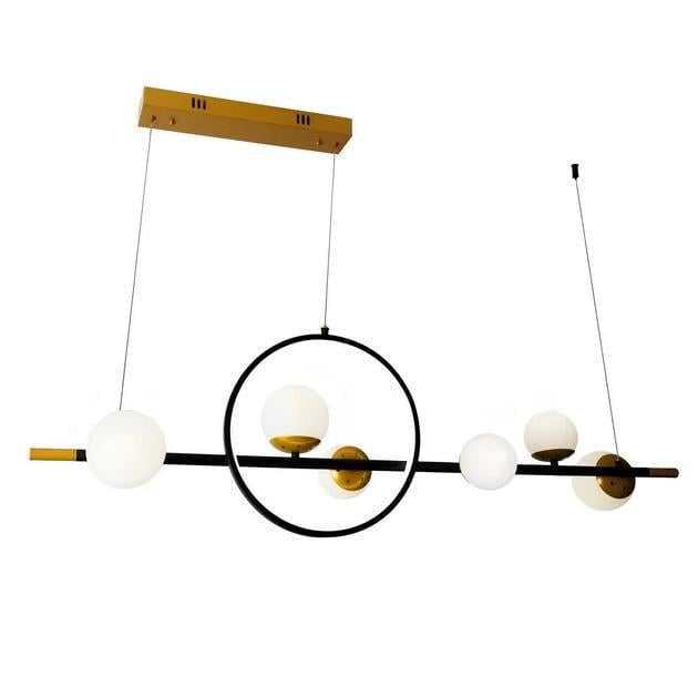 LED-люстра подвесная Valeso на семь акриловых плафонов IP20 66W Золотой (V-LJ-1025 GD)