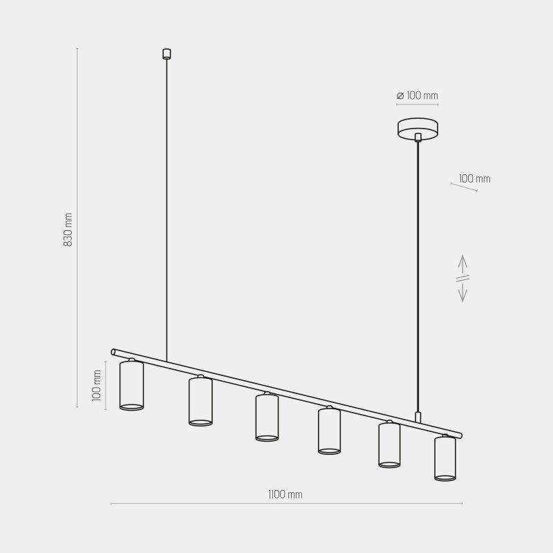 Люстра TK-Lighting Logan 6 WH 4423 - фото 2