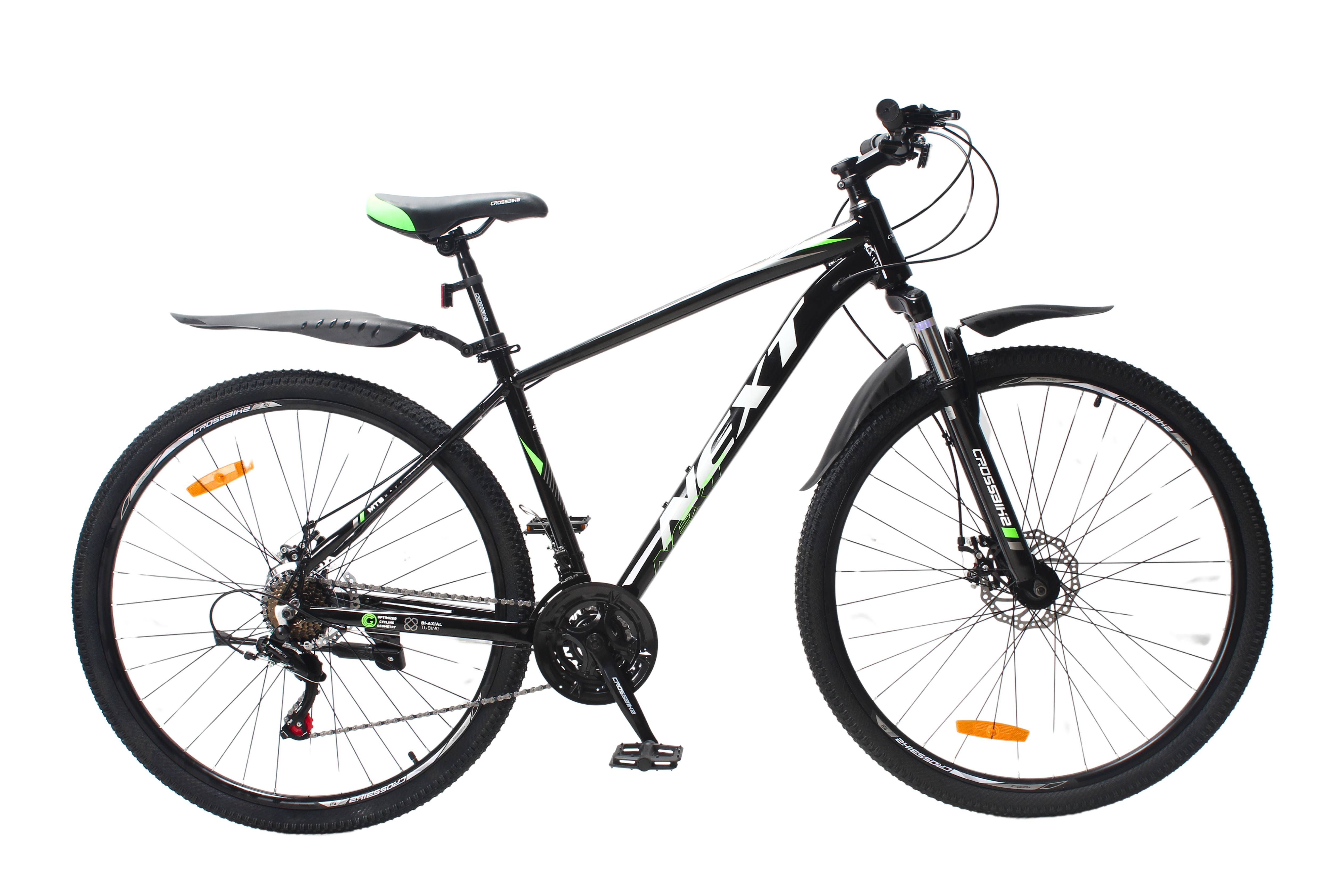 Велосипед Crossbike Next 2025 29" 18" Черно-зеленый