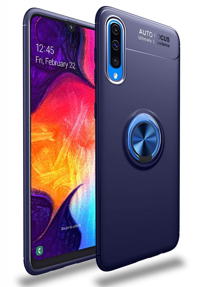 Чохол із кільцем Auto Focus для Samsung Galaxy A50 A505 Blue (09649-28)