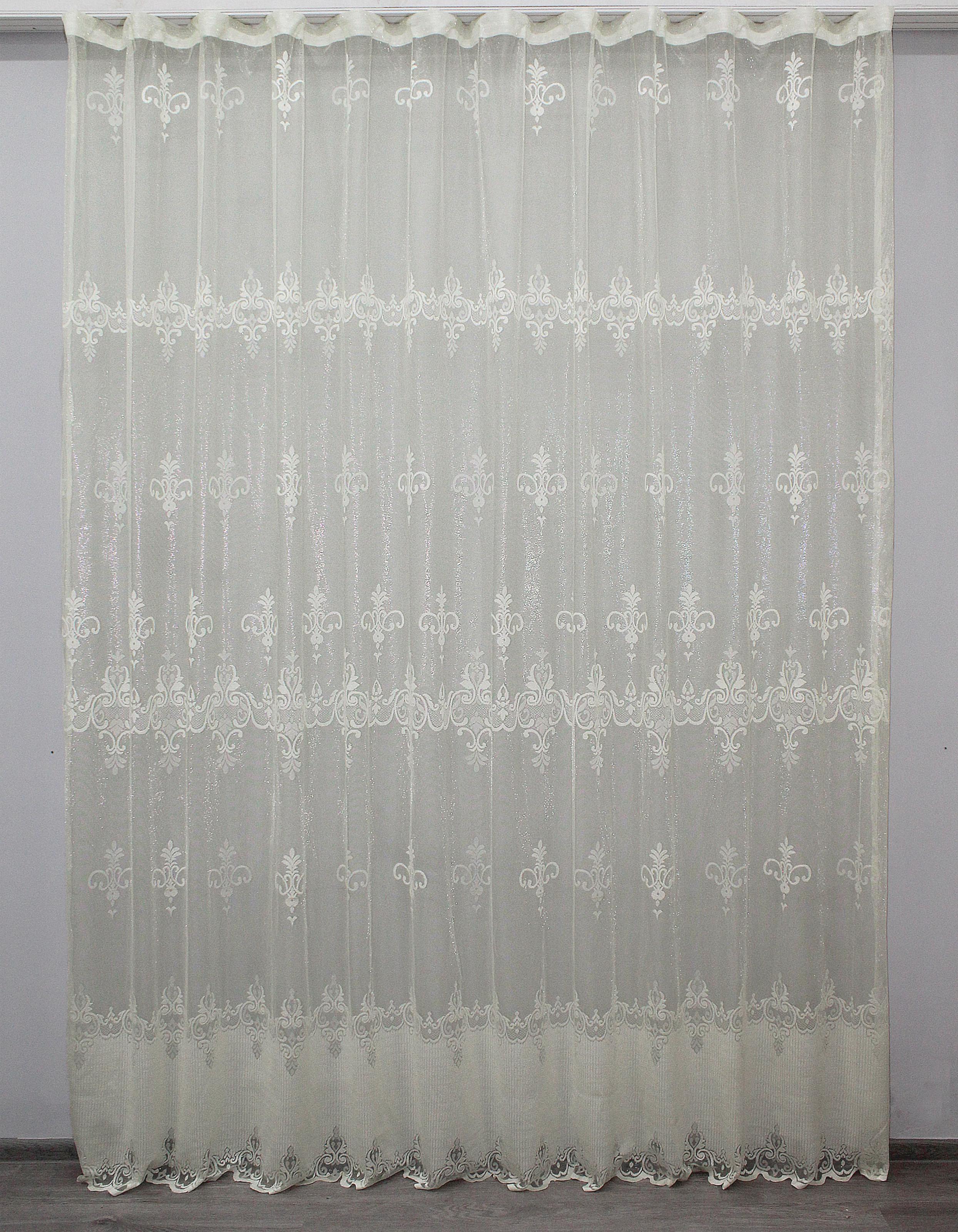 Тюль VR-Textil 1179т Розалия жаккард 300х270 см Бежевый (40-941)