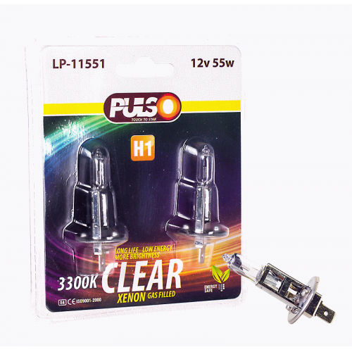 Лампы PULSO/галогенные H1/P14.5S 12v55w clear/блистер-2шт (LP-11551)