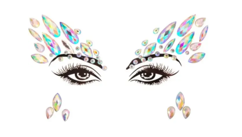 Стрази для обличчя святкові One size Різнокольоровий (9088/44) Стрази для обличчя святкові One size Різнокольоровий (9088/44)