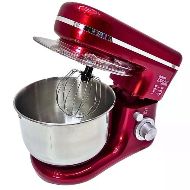 Тестомес ZepLine ZP-9832 с насадками 3500 Вт 5 л Красный - фото 1 Тестомес ZepLine ZP-9832 с насадками 3500 Вт 5 л Красный - фото 1