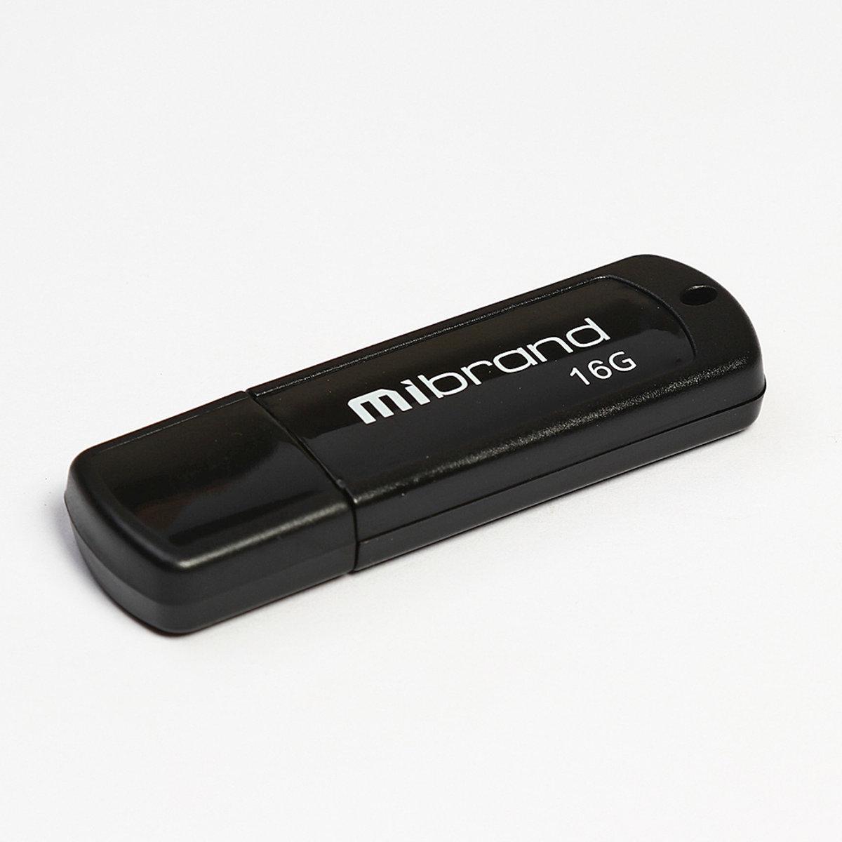 Флеш-накопичувач Mibrand MI2,0/GR16P3B USB 2,0 Grizzly 16 GB Black (561635)
