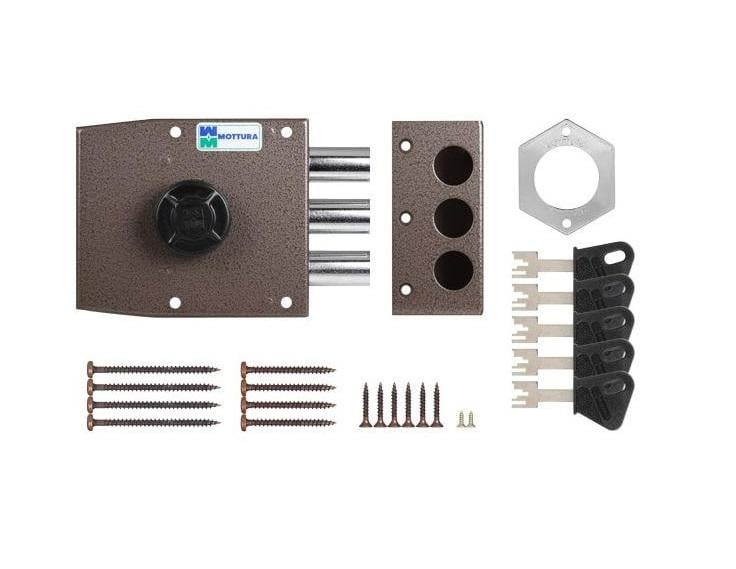 Замок сувальдний накладний Mottura 30.401 S лівий на 5 ключів Бронзовий (ЗП047)