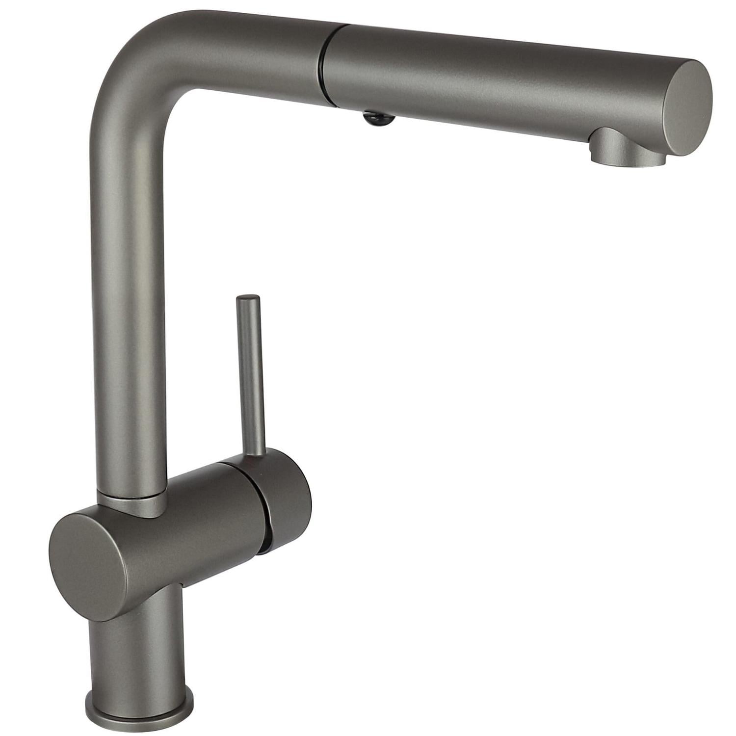 Смеситель для кухни Paffoni Light LIG285MG-MET с видвижной лейкой Серый (235482)