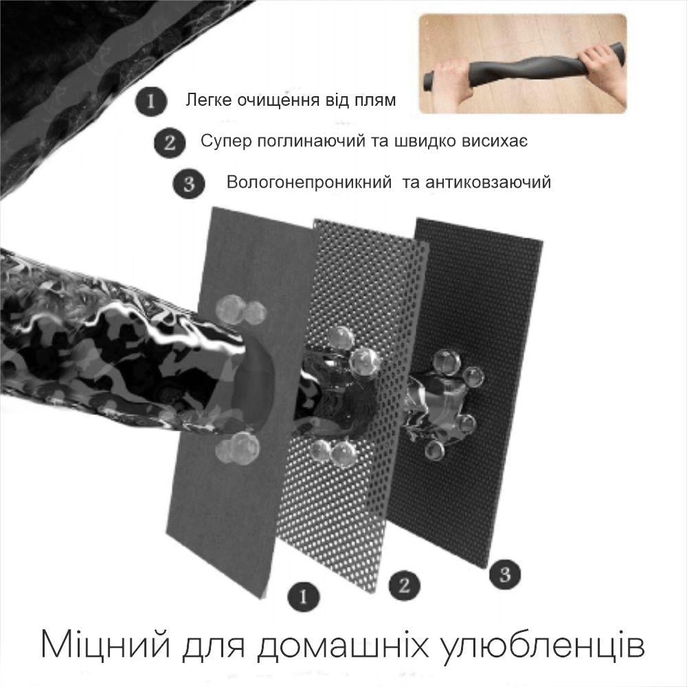 Килимок для тварин Сліди антиковзний/поглинаючий/швидковисихаючий 40х55 см Чорний (300171) - фото 4 Килимок для тварин Сліди антиковзний/поглинаючий/швидковисихаючий 40х55 см Чорний (300171) - фото 4