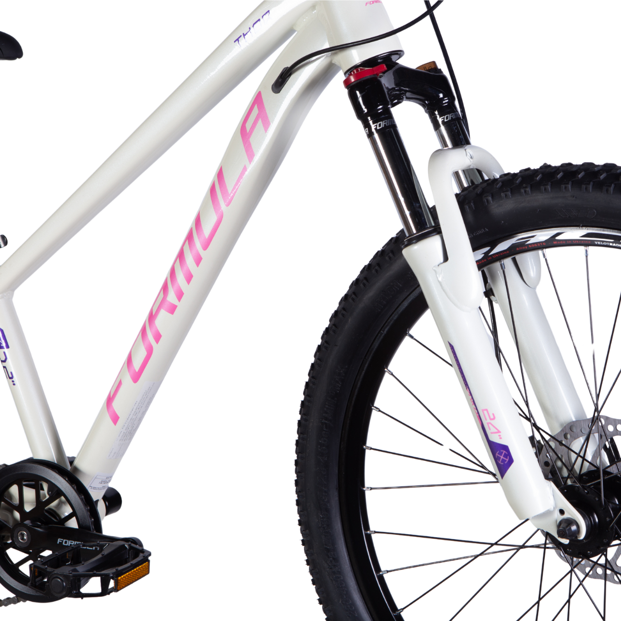 Велосипед Formula THOR DD CS AL 24" 12" 2025 Бело-розовый - фото 2 Велосипед Formula THOR DD CS AL 24" 12" 2025 Бело-розовый - фото 2