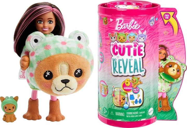 Лялька Барбі Челсі Комбо Собачка в костюмі жаби Меняє колір Barbie Cutie Reveal Chelsea (HRK29)