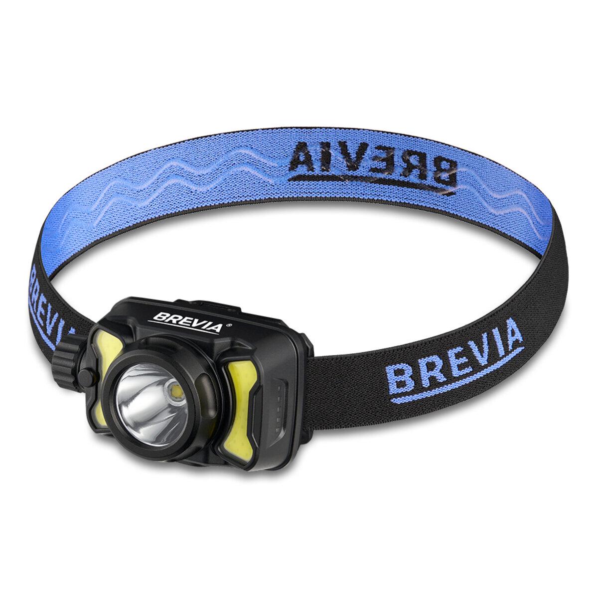 Ліхтар налобний Brevia 550 Lm/3 W CREE XPG+COB 1200 mAh/3xAAA Біло-червоний