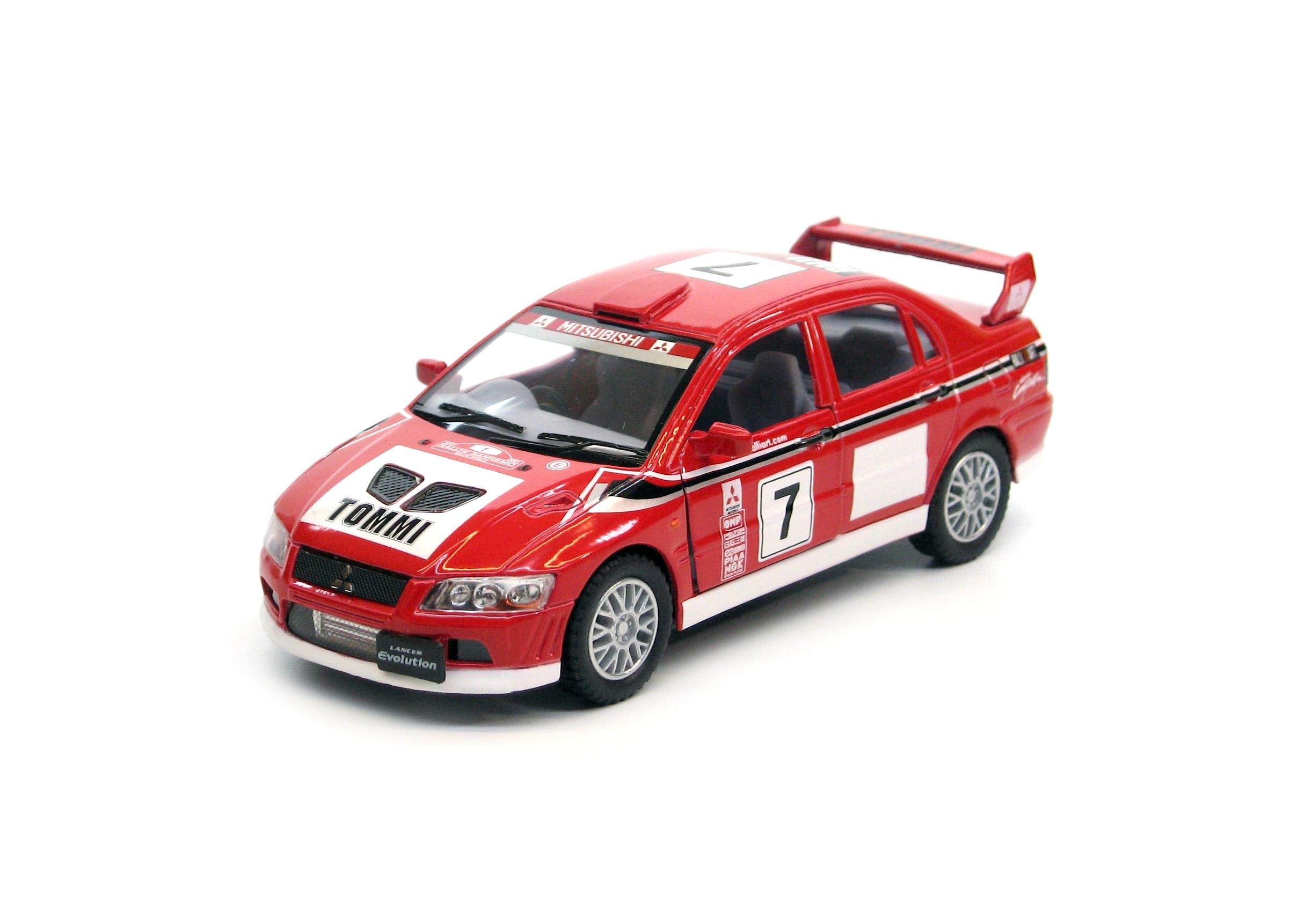 Машина металлическая KT5048W Mitsubishi Lancer Evolution VII WRC (8517852)