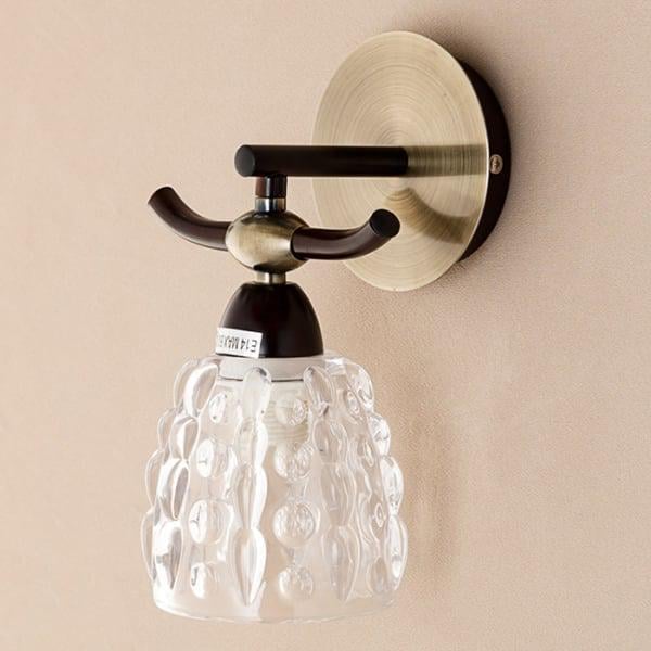 Бра Flora на 1 лампу з прозорим плафоном Бронза (NN007/1W)