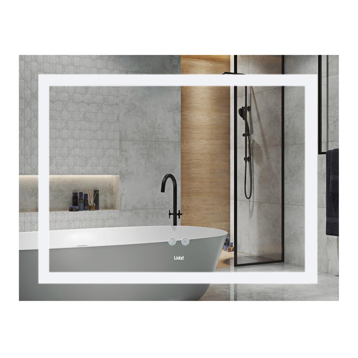 Зеркало для ванной комнаты Lidz Kubis 1200x800 прямоугольное, с LED-подсветкой и антизапотеванием (LDKUB120080049008)