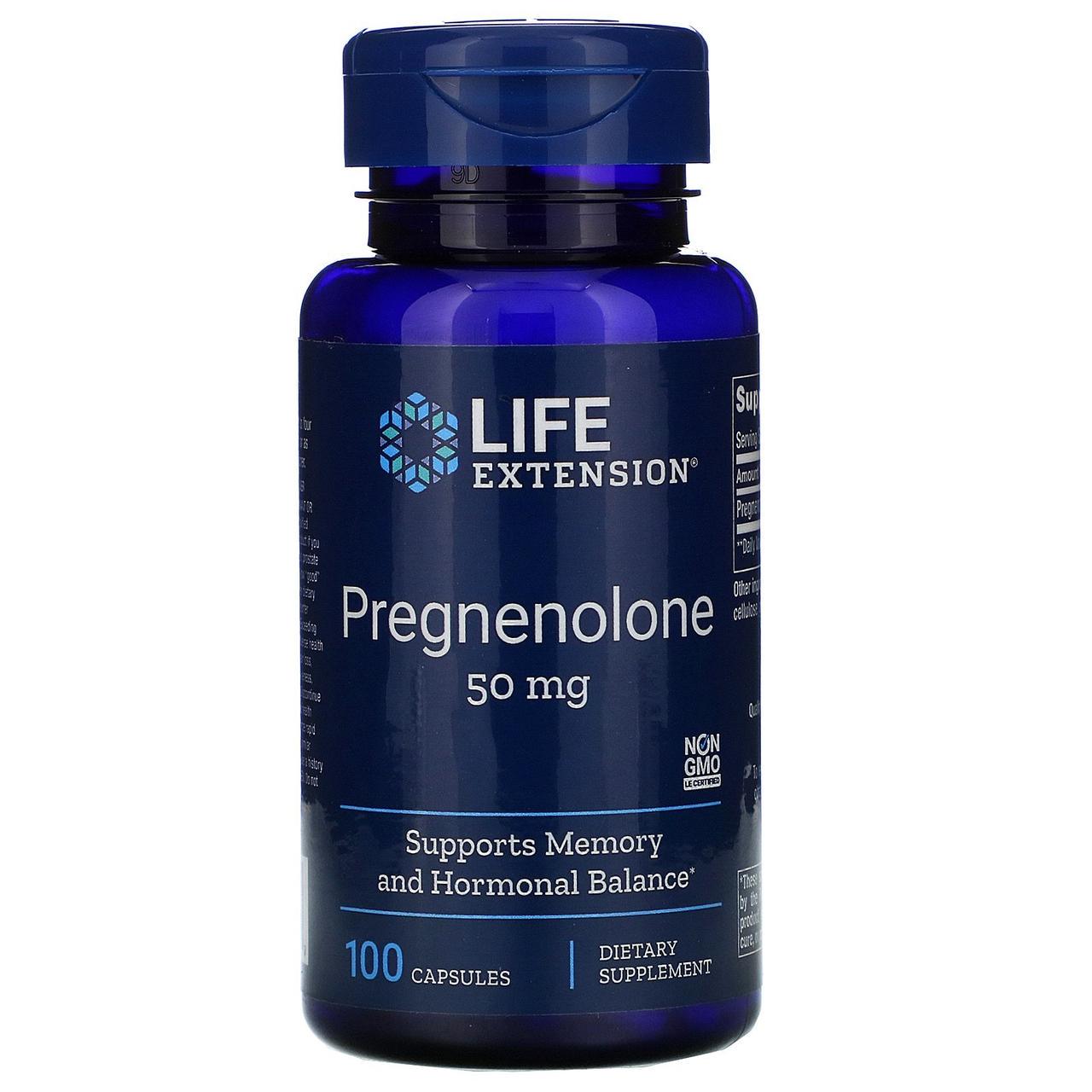 Прегненолон Life Extension Pregnenolone для гормонального балансу 50 мг 100 капсул (1226558796)