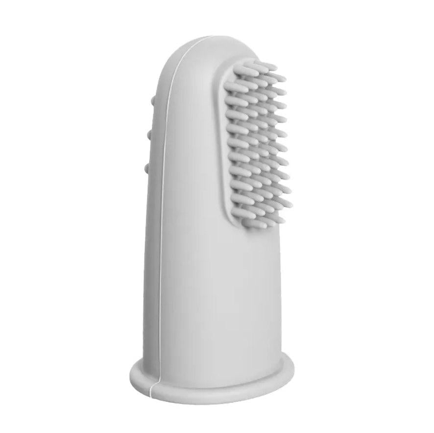 Зубна щітка силіконова Mommy Bag з масажем ясен Сірий (142687)